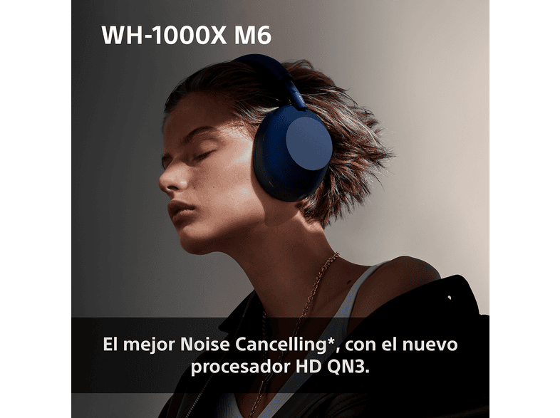 Auriculares inalámbricos - Sony WH-1000XM6, Cancelación ruido, 30h Autonomía, Hi-Res, Carga Rápida, Cómodo, Plegable, iOS/Android, Rosa – imagen 3