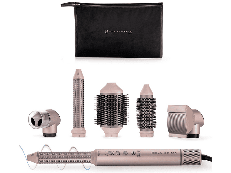 Multi Styler BELLISSIMA PRODIGY SUBLIME, Potenza massima 1200 W, in Ceramica, 3 temperature, Tecnologia a ioni, Rose nude, Aubergine