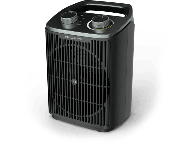 Calefactor portátil - Rowenta Intense Comfort, Silencioso, 2400 W, 3 modos, Apagado automatico, Asa de transporte, Compacto, Negro