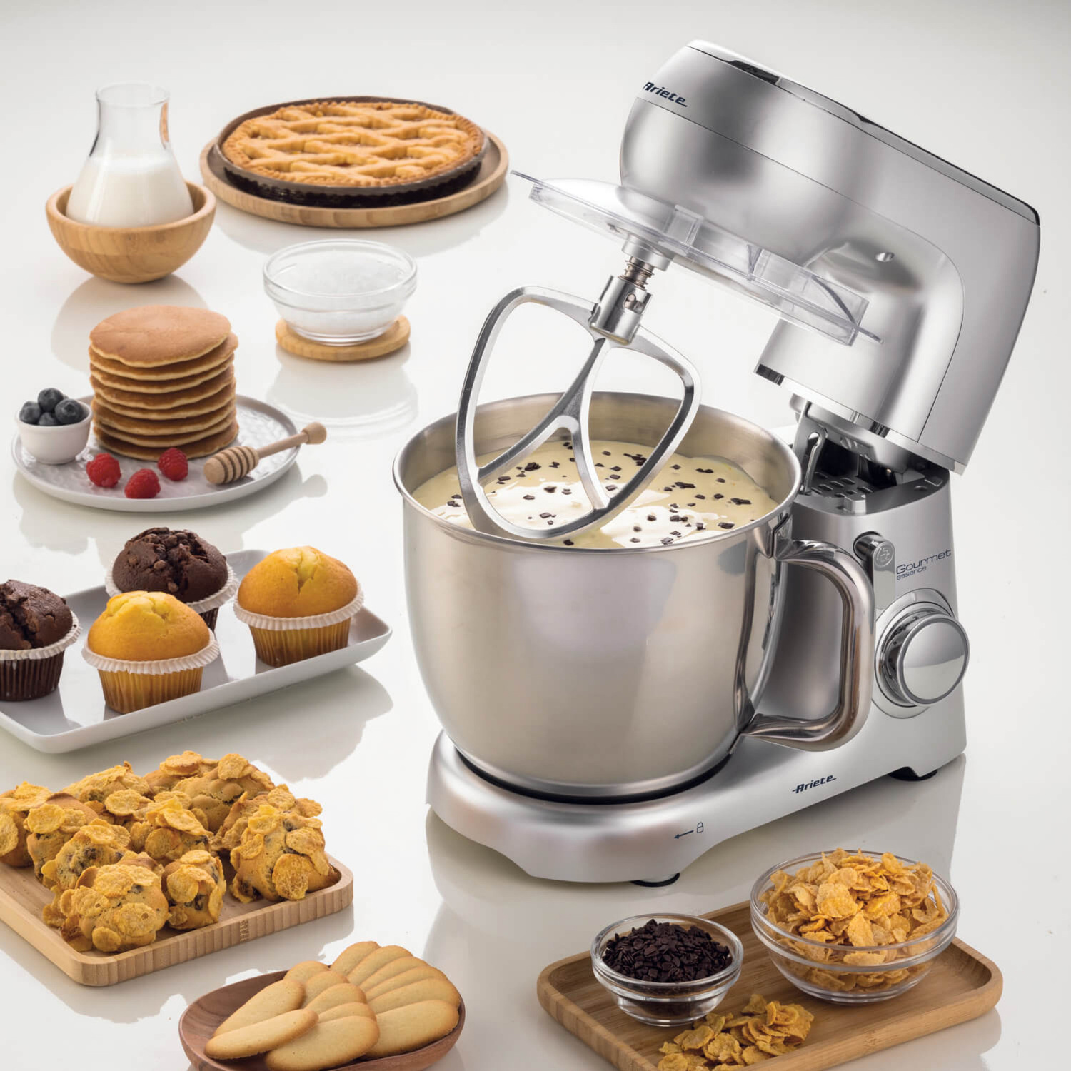 ARIETE IMPASTATRICE GOURMET  IMPASTATRICE PLANETARIA, 1300 W, capacità ciotola 5,2 l, Silver