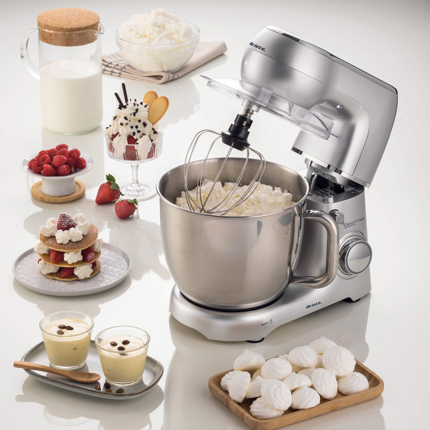 ARIETE IMPASTATRICE GOURMET  IMPASTATRICE PLANETARIA, 1300 W, capacità ciotola 5,2 l, Silver