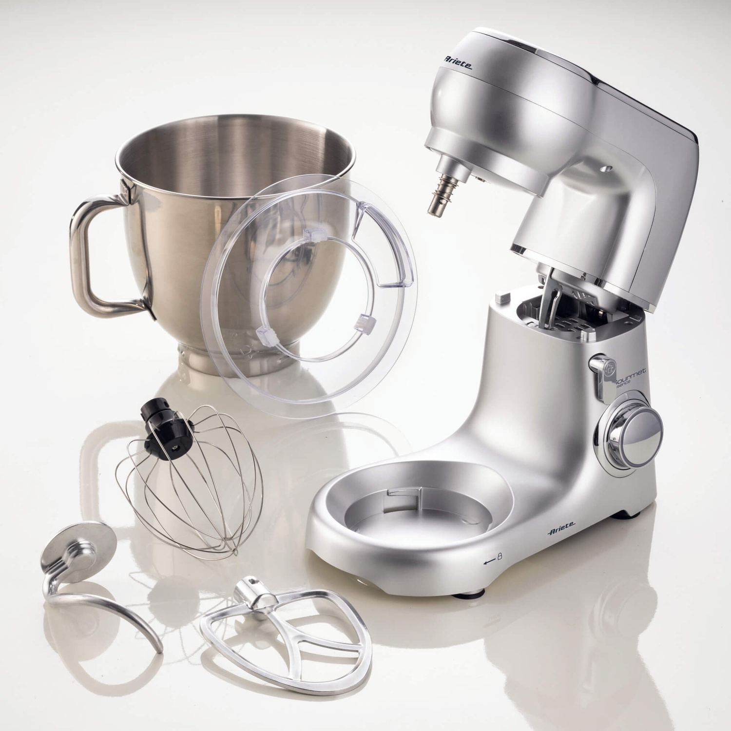ARIETE IMPASTATRICE GOURMET  IMPASTATRICE PLANETARIA, 1300 W, capacità ciotola 5,2 l, Silver