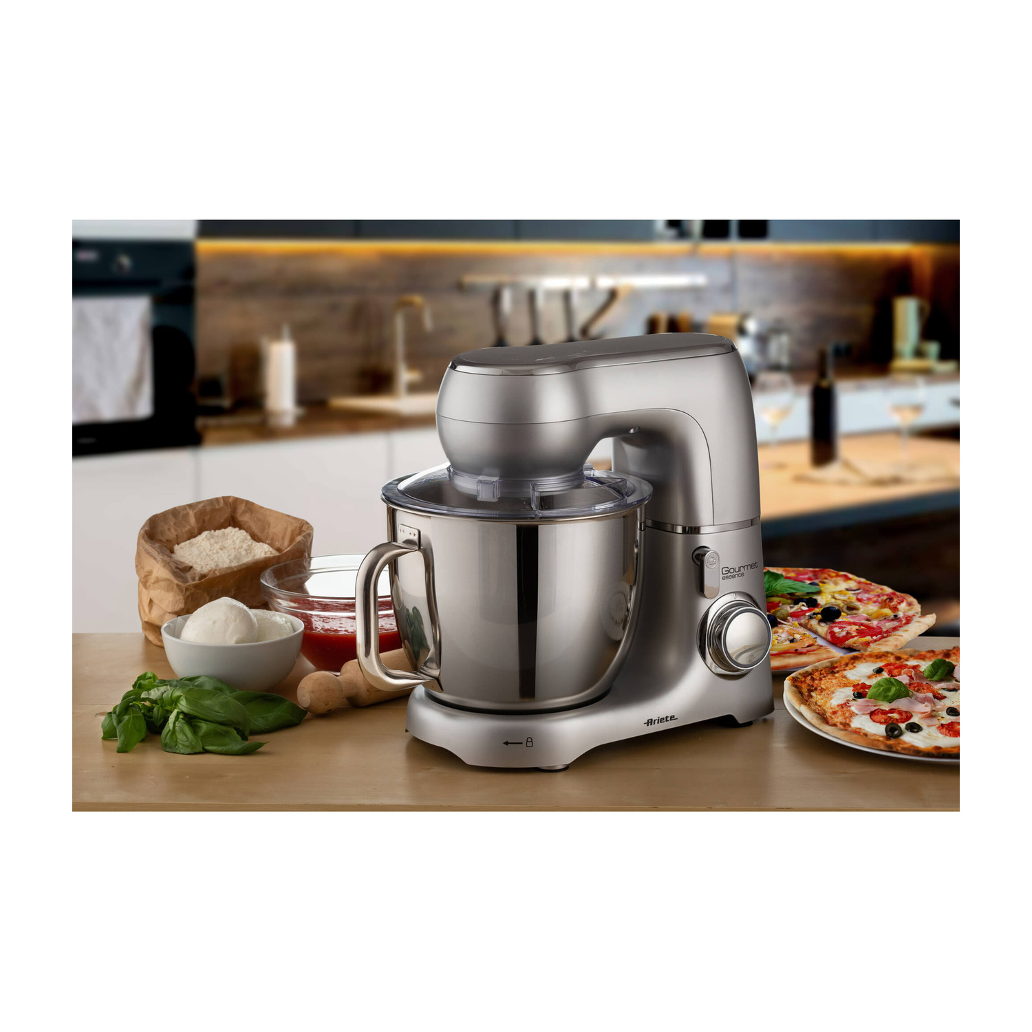 ARIETE IMPASTATRICE GOURMET  IMPASTATRICE PLANETARIA, 1300 W, capacità ciotola 5,2 l, Silver