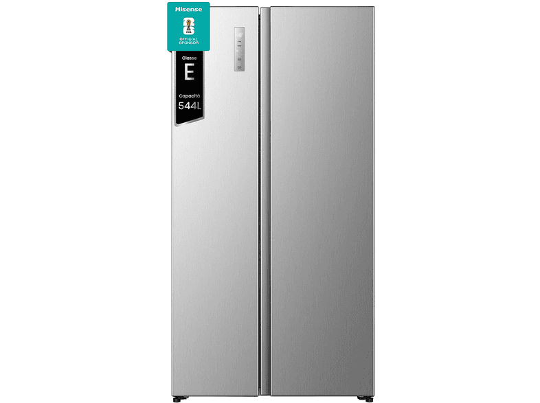 Frigorifero americano HISENSE RS3P558NEIE, Sistema Multi Flow: Sì; raffreddamento frigorifero: No Frost; congelatore: Frost, Capacità netta totale 544 l, Rumorosità: 39 dB(A), Dimensioni: L 91,1 cm A 178,6 P 61,5 cm, Acciaio Inox, Classe E