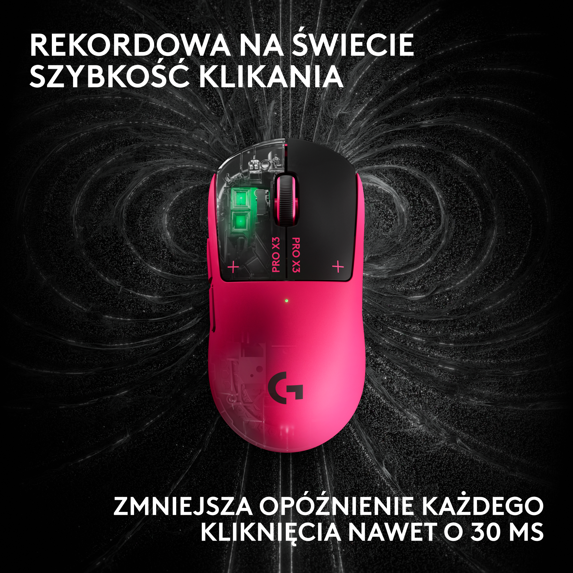 Mysz LOGITECH Pro X3 Superstrike Różowy