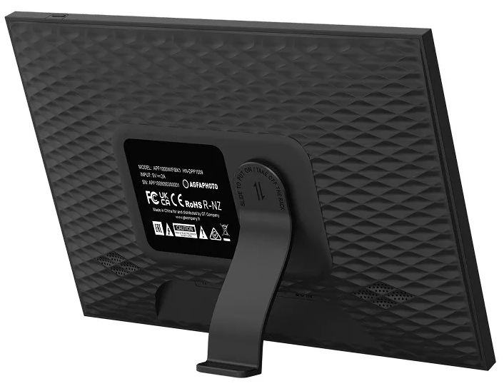 AGFA APF1000WIFIONE digitális képkeret 10" videó, hang, 16gb, Frameo, fekete