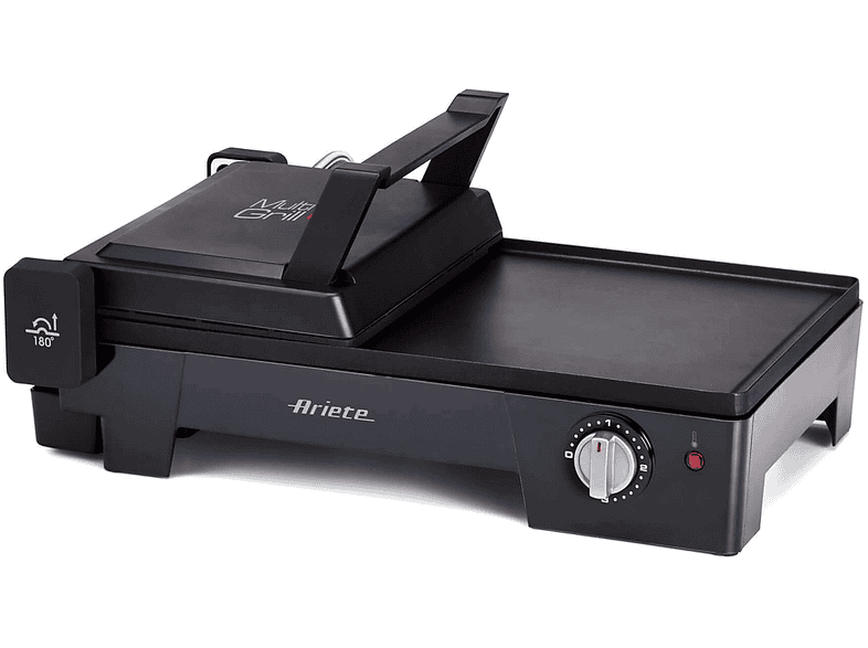 BISTECCHIERA ARIETE MULTIGRILL 3 IN 1, Potenza 2200 W, Contenitore olio antiaderente, NERO