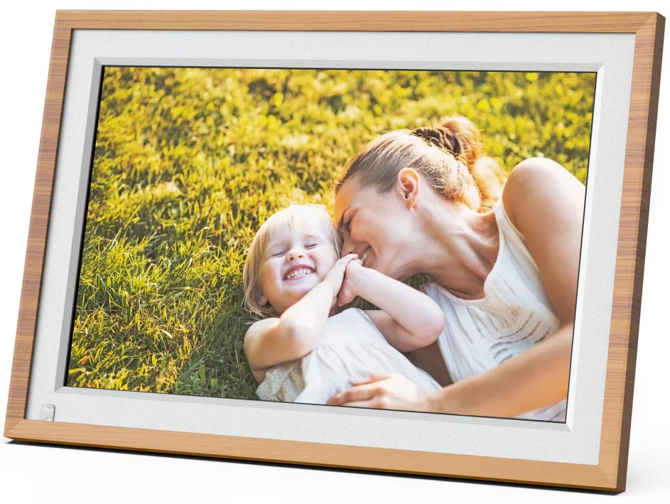 AGFA APF1000WIFI digitális képkeret 10" videó, hang, mozgásérzékelő, 32gb, Frameo, fa hatás