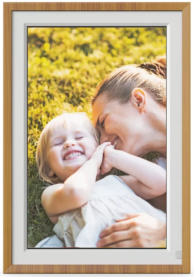 AGFA APF1000WIFI digitális képkeret 10" videó, hang, mozgásérzékelő, 32gb, Frameo, fa hatás