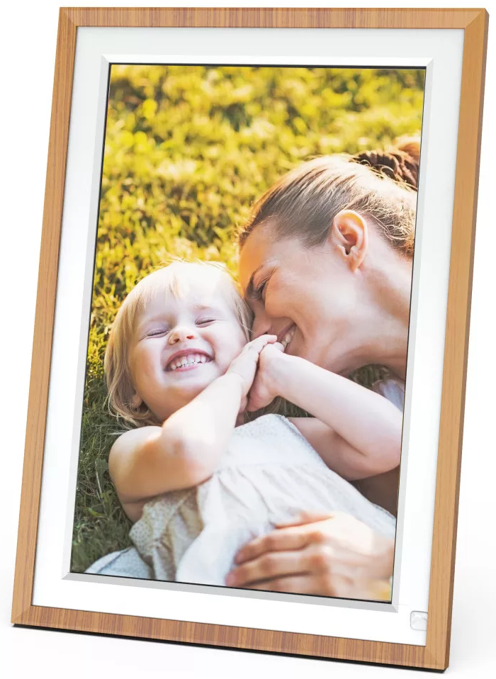 AGFA APF1000WIFI digitális képkeret 10" videó, hang, mozgásérzékelő, 32gb, Frameo, fa hatás