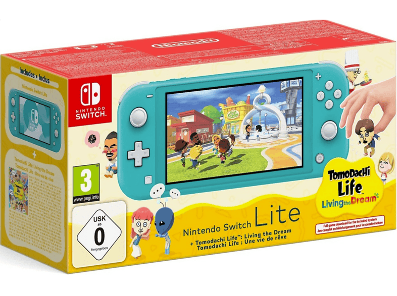 NINTENDO Switch Lite + Tomodachi Life: Wo Träume wahr warden; Switch Lite----Handheld Konsole