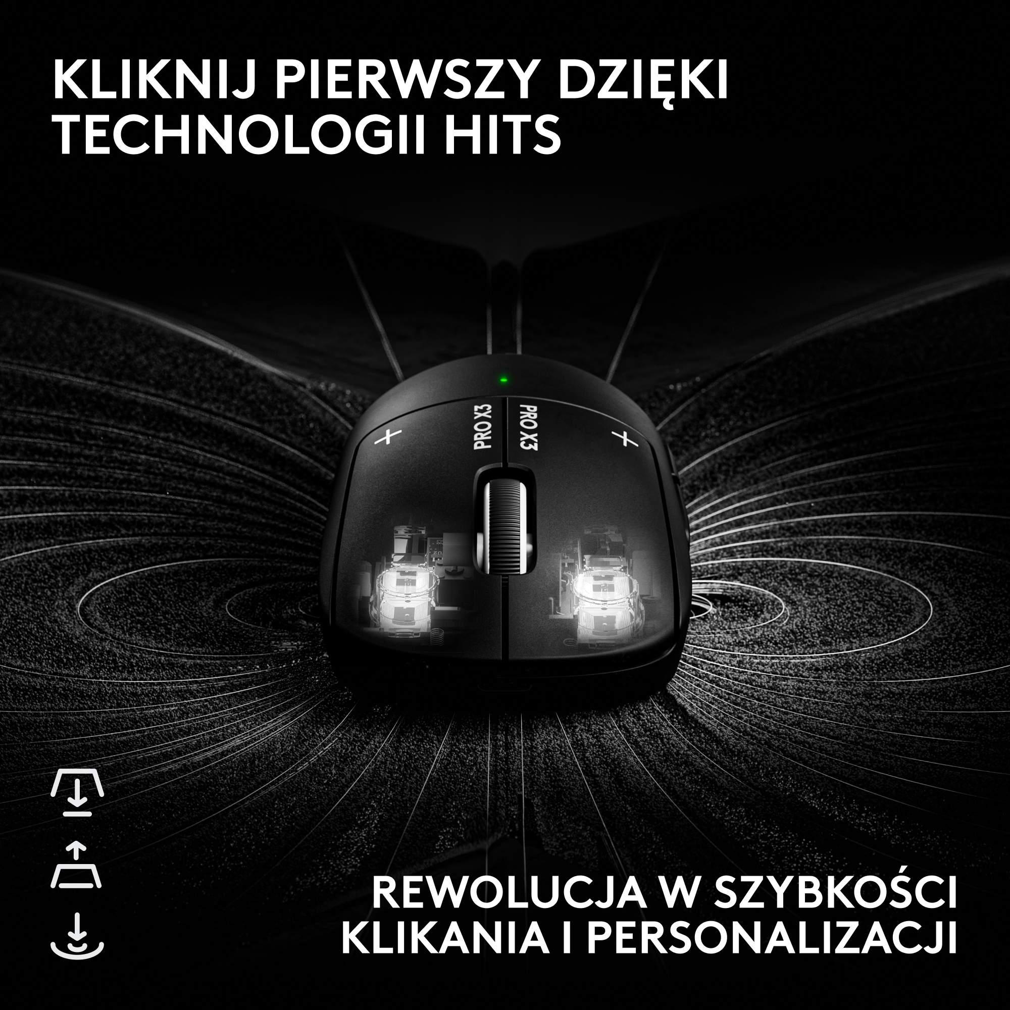 Mysz LOGITECH Pro X3 Superstrike Czarny