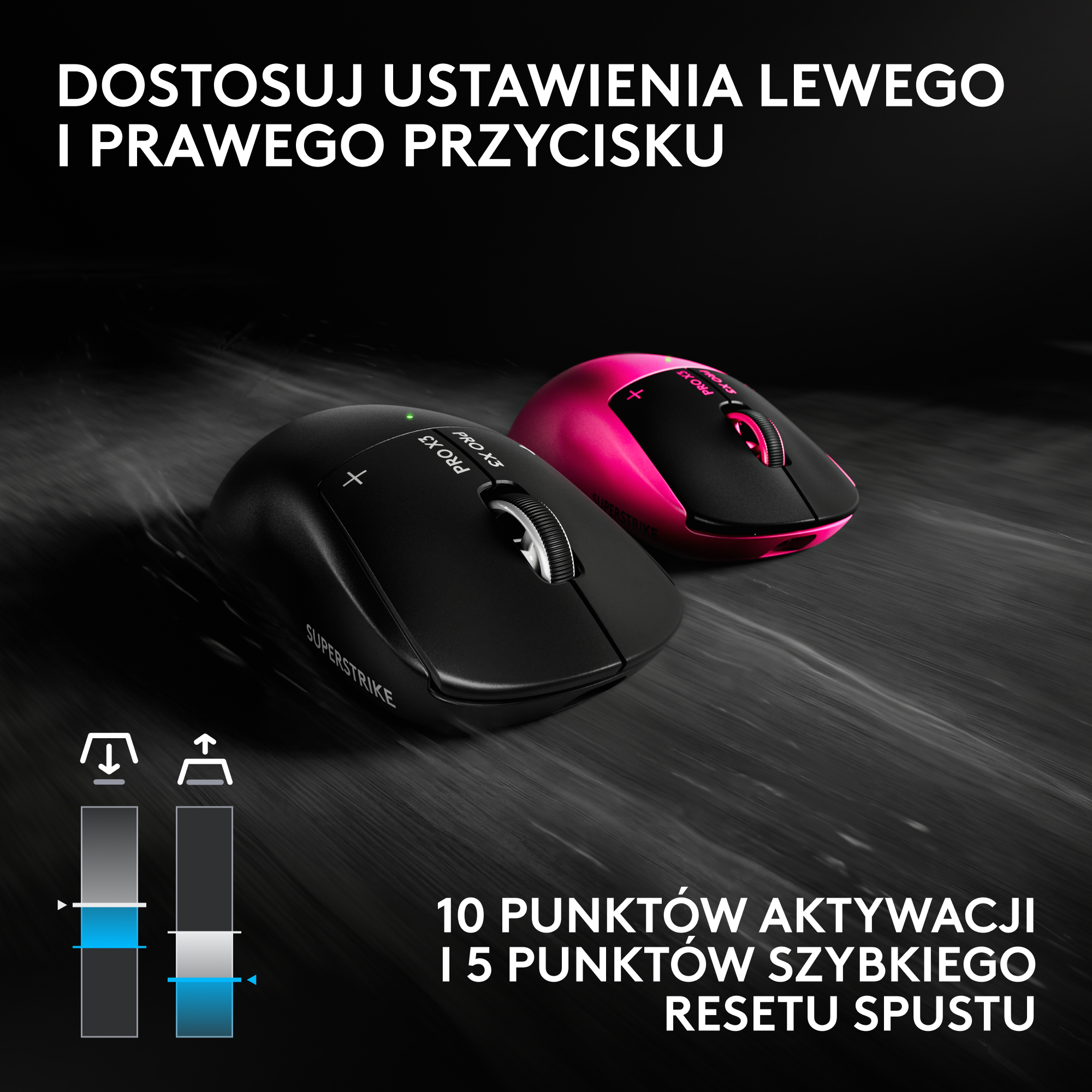 Mysz LOGITECH Pro X3 Superstrike Czarny