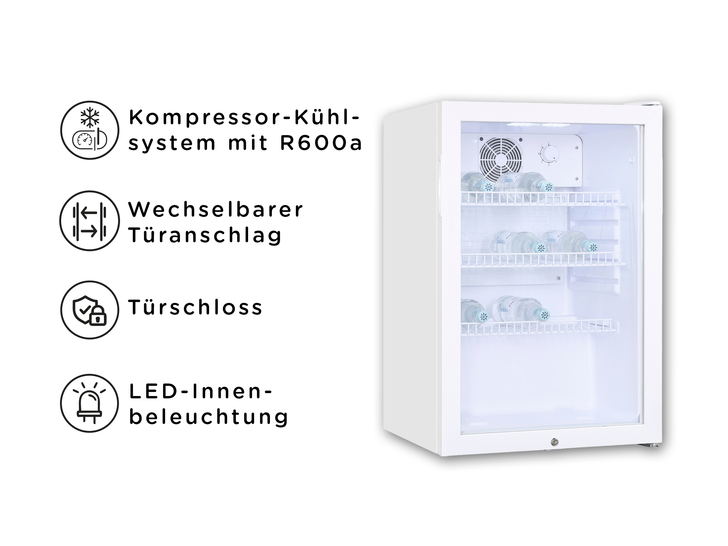 OK. OBFR 212 C W Getränkekühlschrank (118 l, C, 84 cm hoch, Weiß)