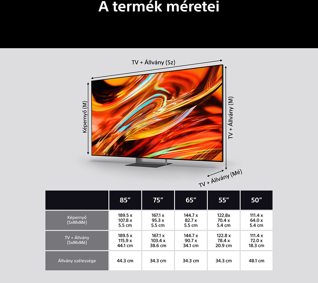 SONY BRAVIA 7 II 50", 4K Smart True RGB Google TV, XR Processor AI-val, 4K UHD, 120 Hz, Dolby Vision/Atmos, DTS:X (K50XR79M2PB.CEI), 126 cm