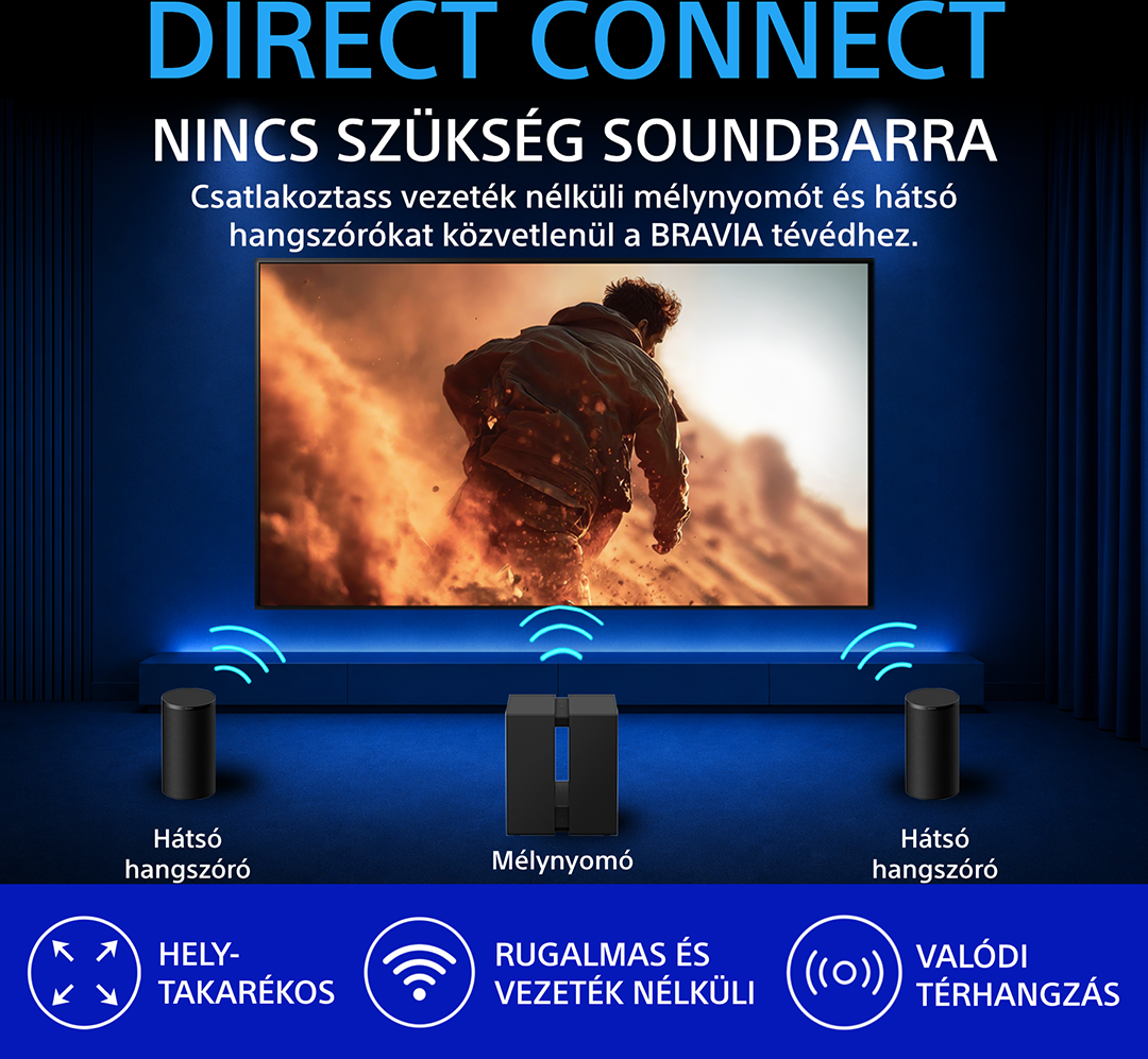 SONY BRAVIA 7 II 50", 4K Smart True RGB Google TV, XR Processor AI-val, 4K UHD, 120 Hz, Dolby Vision/Atmos, DTS:X (K50XR79M2PB.CEI), 126 cm