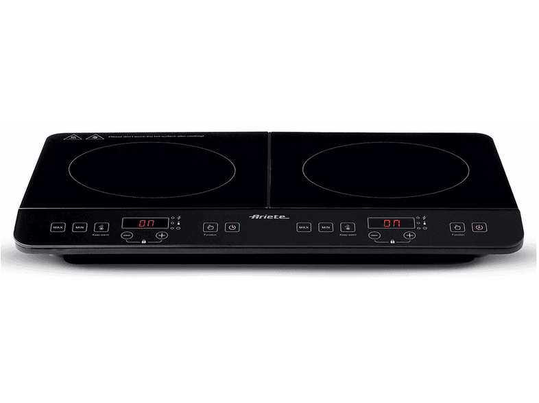 PIASTRA A INDUZIONE ARIETE DOPPIA, Assorbimento potenza 3500 W, Zone di cottura 2, Dimensione prima piastra 27 mm, Nero