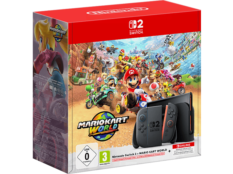 Nintendo Switch 2 Mario Kart World Konsolenbundle + 90-tägige Nintendo Switch Online Einzelmitgliedschaft; Nintendo Switch 2----Spielekonsole