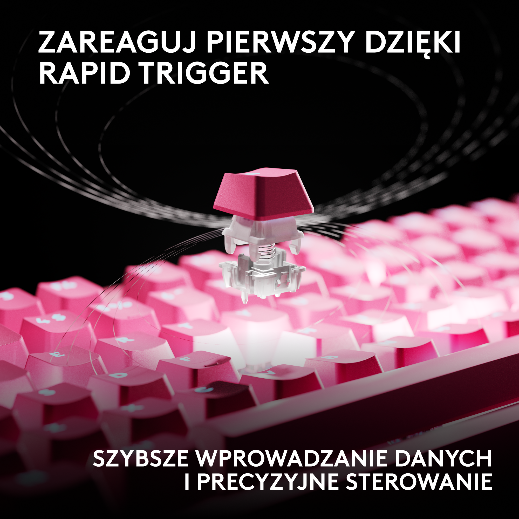 Klawiatura LOGITECH Pro X2 Rapid Różowy