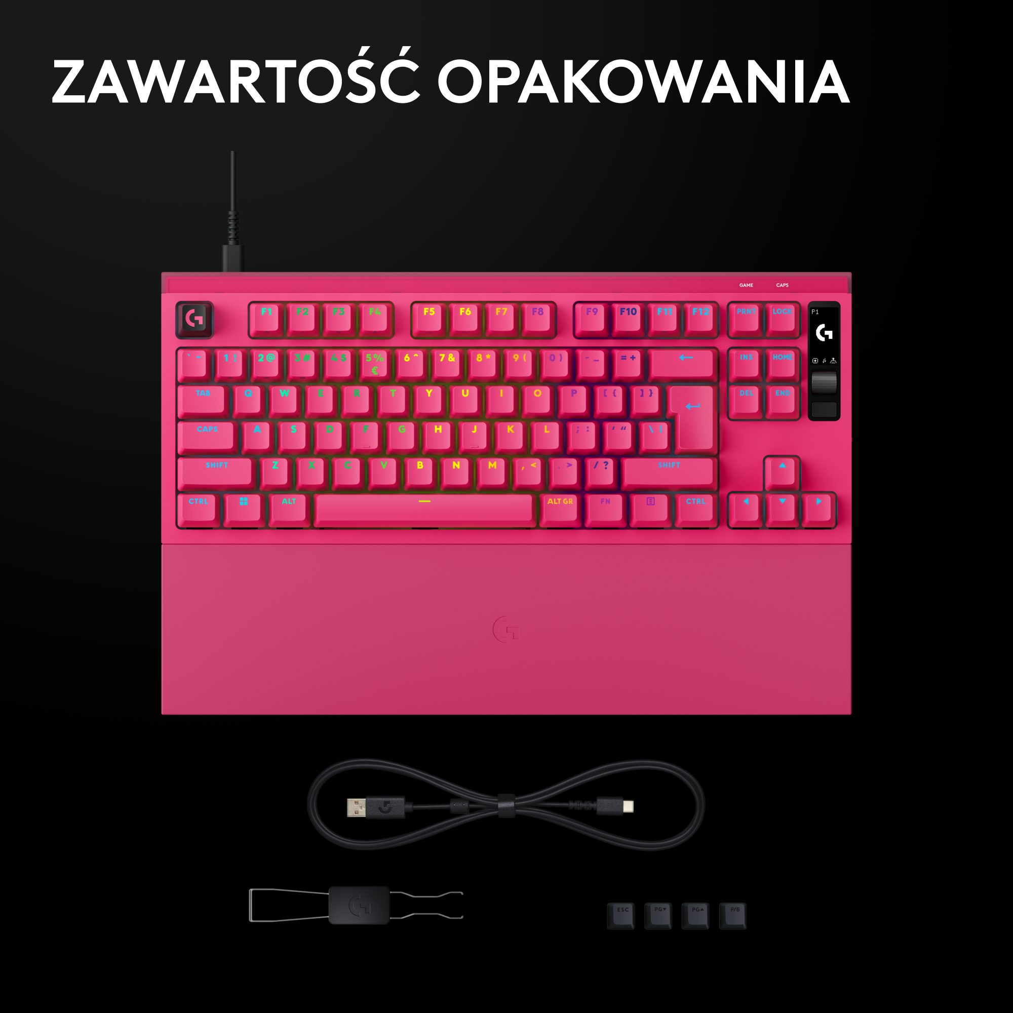 Klawiatura LOGITECH Pro X2 Rapid Różowy