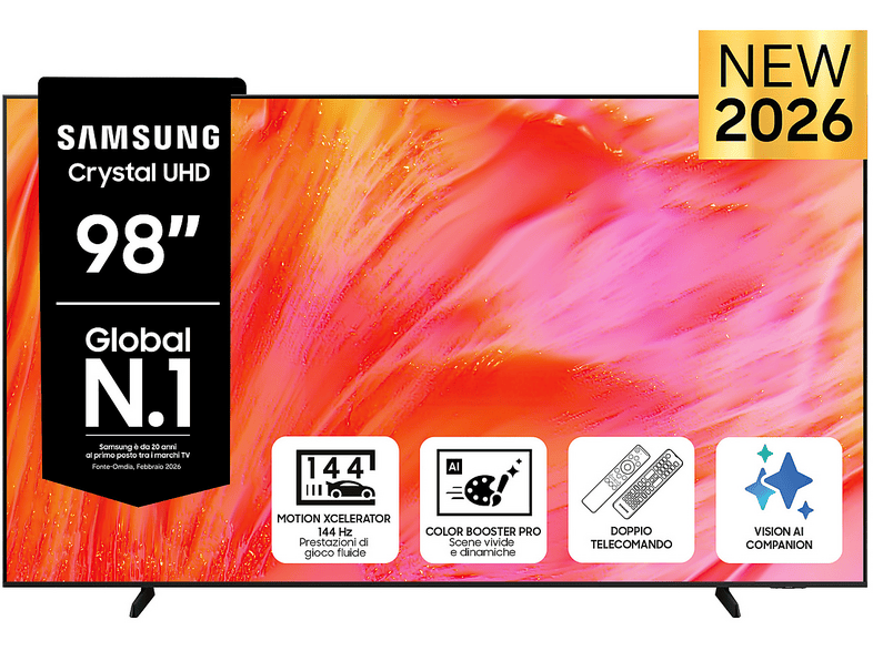 SAMSUNG UE98U9000HUXZT TV LED, SMART TV, 98 ", Processore NQ4 AI GEN2, Graphite Black, Classe F