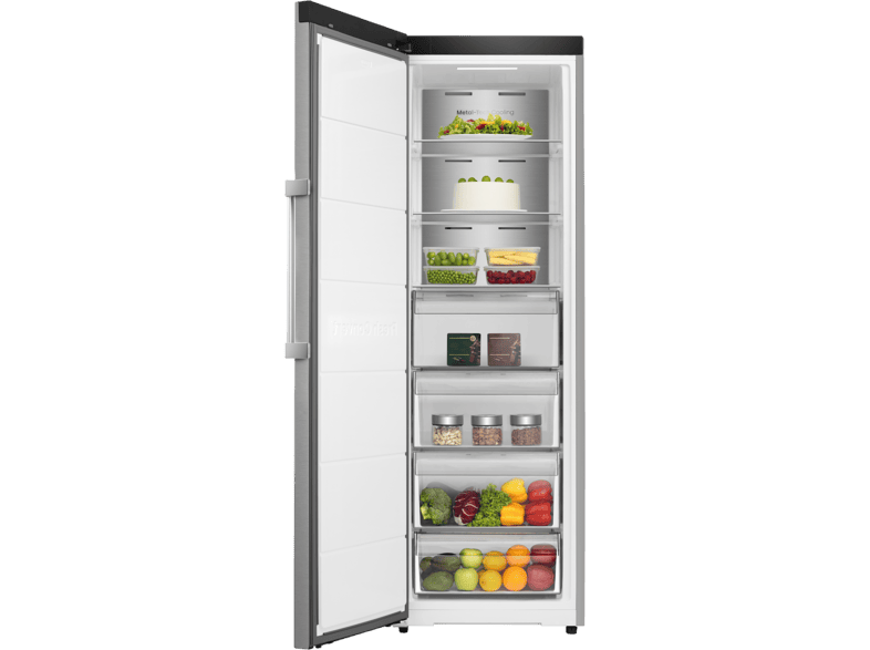 Hisense FT3K310SAIE1 Gefrierschrank (E, 312 l, 1856 mm hoch, No Frost (verminderte Eisbildung), Edelstahl-Optik)
