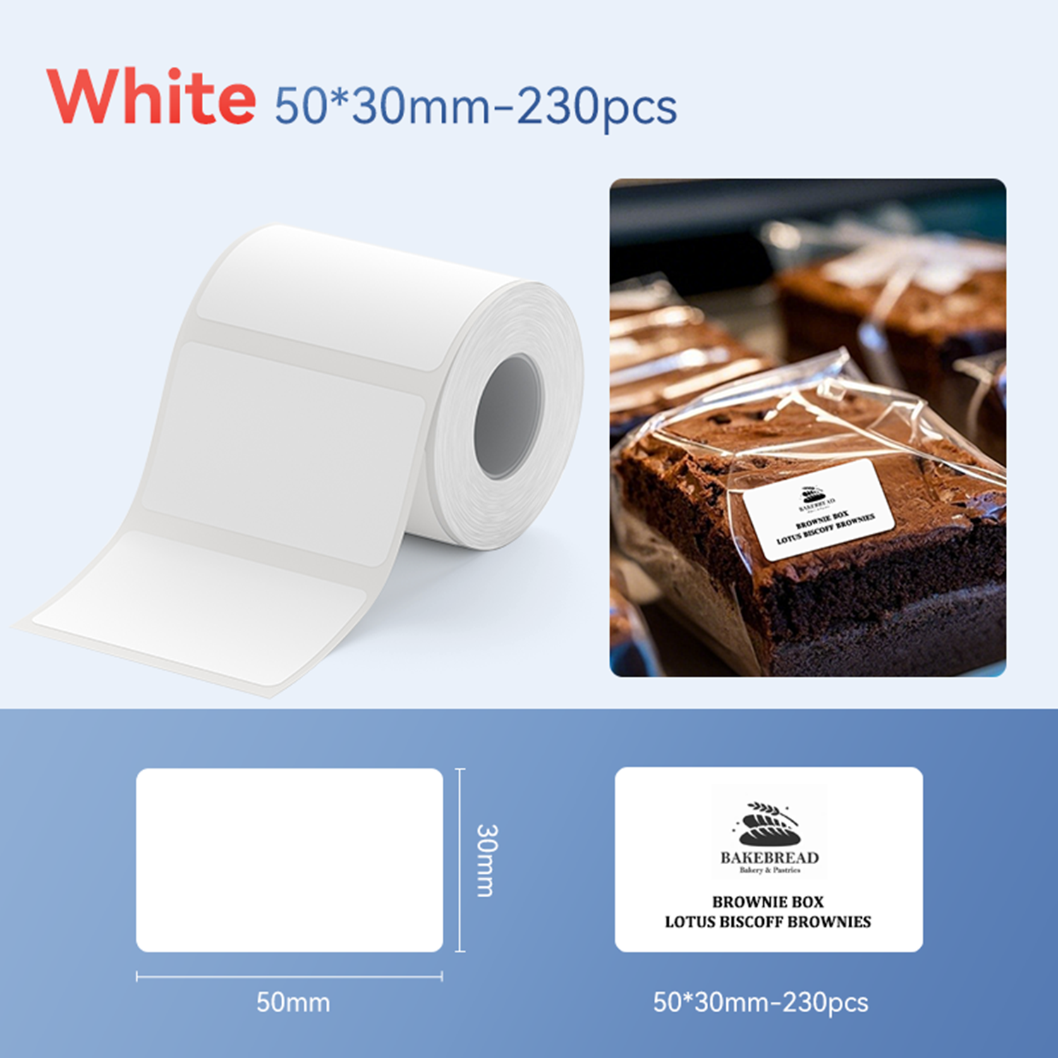 Niimbot Packaget50*30-230 White (3 Rollen)