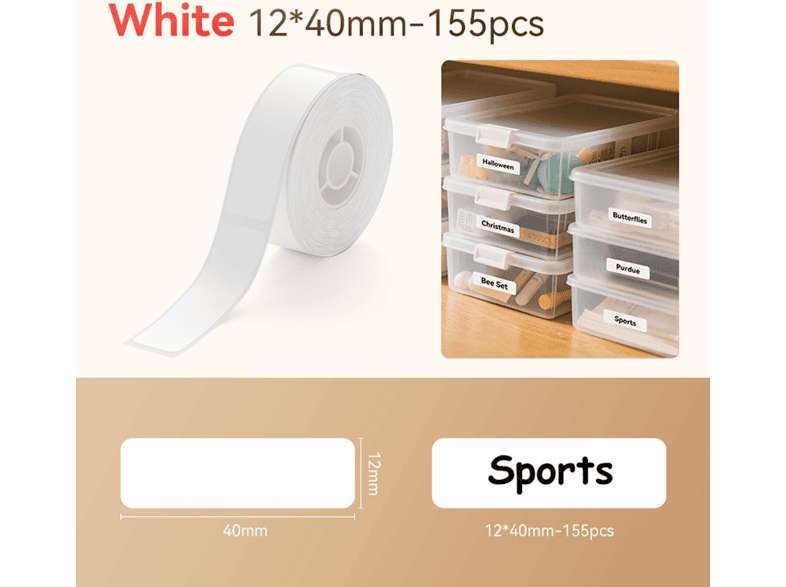 Niimbot Packaget12*40-155 White (3 Rollen)