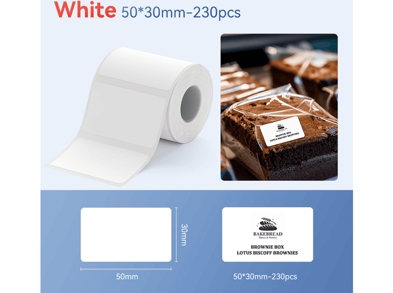 Niimbot Packaget50*30-230 White (3 Rollen)