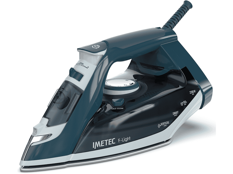 FERRO A VAPORE IMETEC DA STIRO F-LIGHT, Potenza massima 2200 W, Colpo di vapore 150 g/min, Vapore continuo fino a Serbatorio acqua 250 ml, Sistema anticalcare integrato, Piastra in Ceramica