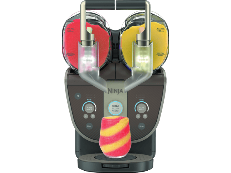 Ninja FS702EUBR Slushi Twist Slush-Eismaschine (500 Watt, 1,42 l, Mokka)