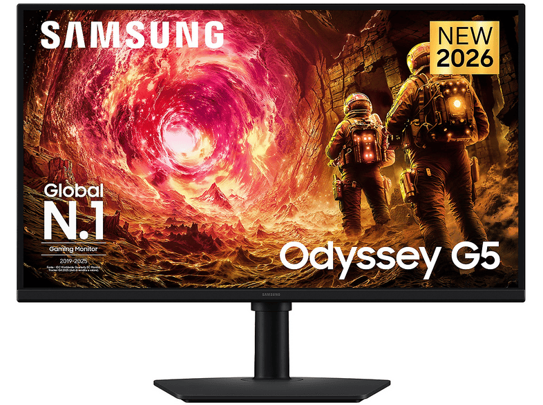SAMSUNG Odyssey G5 - G50F Monitor Gaming, 27 ", QHD, 2560 x 1440 Pixel, tempo di risposta 1 ms, refresh rate 180 Hz