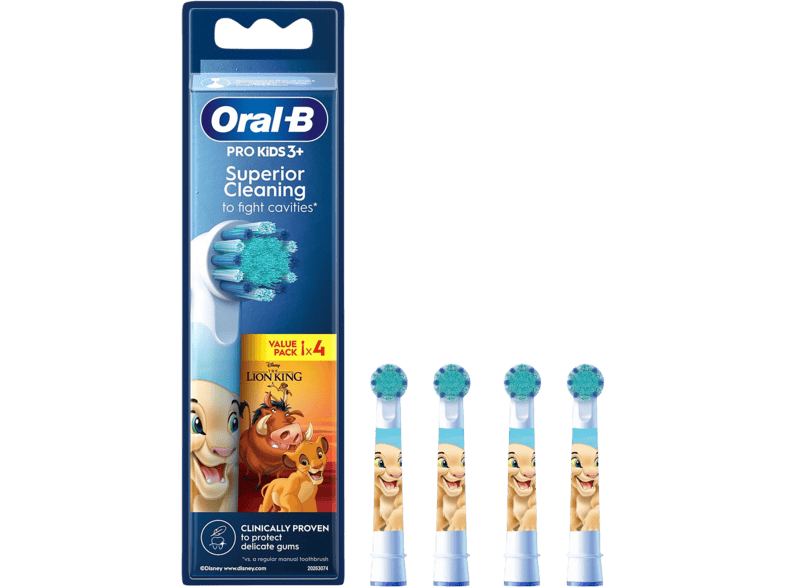 Oral B Opzetborstel Kids Lion King (4 Stuks)