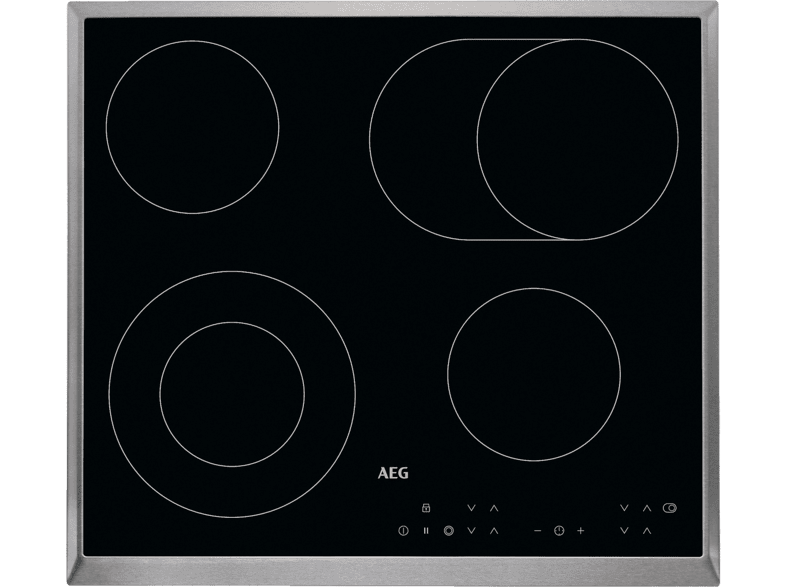 AEG Hk634060xb - Kookplaat Half Geïntegreerd Keramisch 2-fasen (perilex) Breedte 57.6 Cm