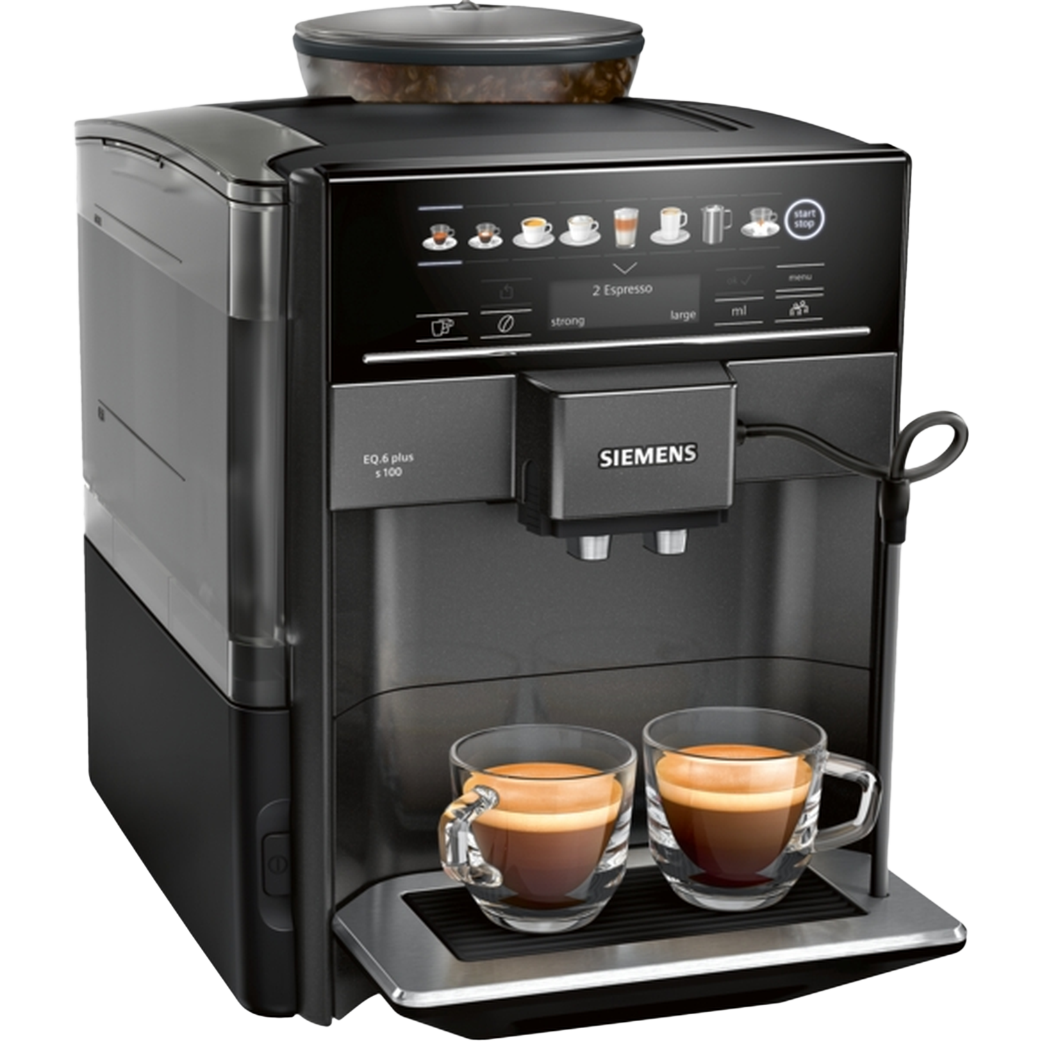 MediaMarkt Siemens Eq.6 Plus S100 Te651319rw - Volautomatische Espressomachine Maximaal Aantal Kopjes: 2 Zwart aanbieding
