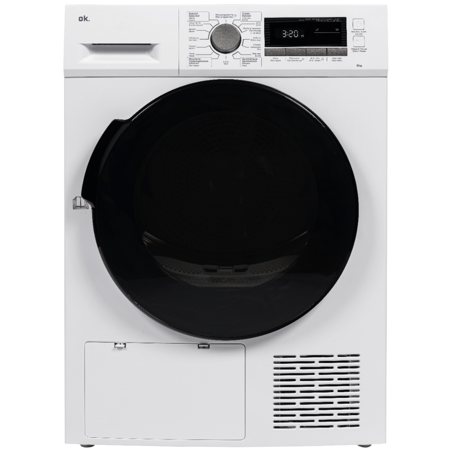OK. OTD 8346 D - Warmtepompdroger - 8 kg - 65 dB – Energielabel D