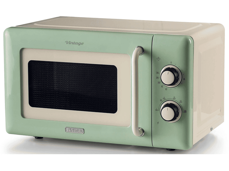 MICROONDE ARIETE FORNO MW VINTAGE 20 LT, capacità l, potenza microonde max 800 W, 6 livelli di potenza, Verde