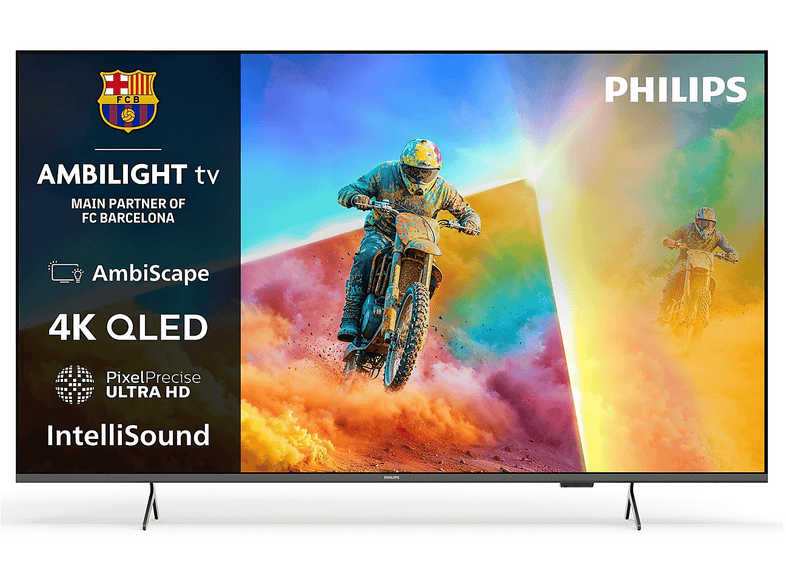 PHILIPS 43PQS8501/12 TV QLED, SMART TV, 43 ", Processore Pixel Precise UHD, Nero, Classe F