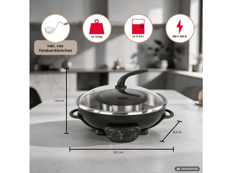 Unold 48745 Asia Fondue Hot Pot 5 l — Foto 5 von 5