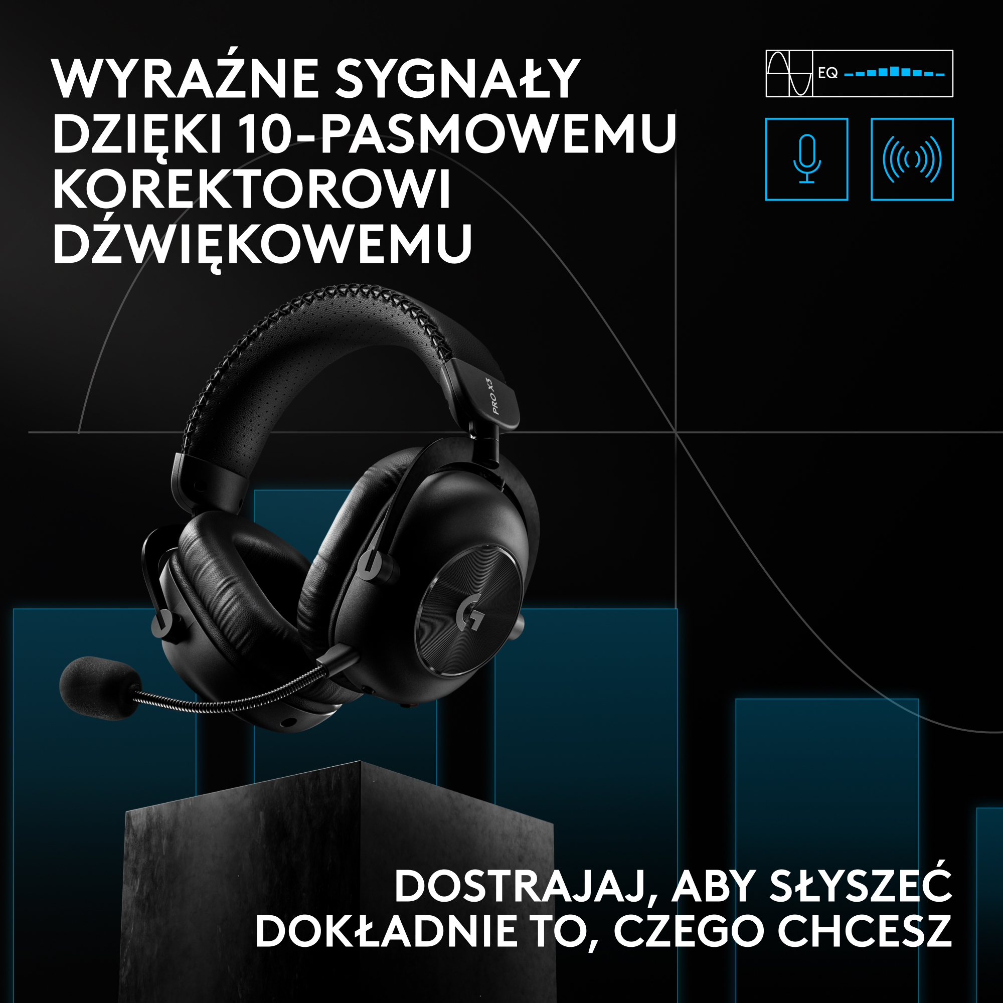Słuchawki LOGITECH Pro X3 Lightspeed Czarny