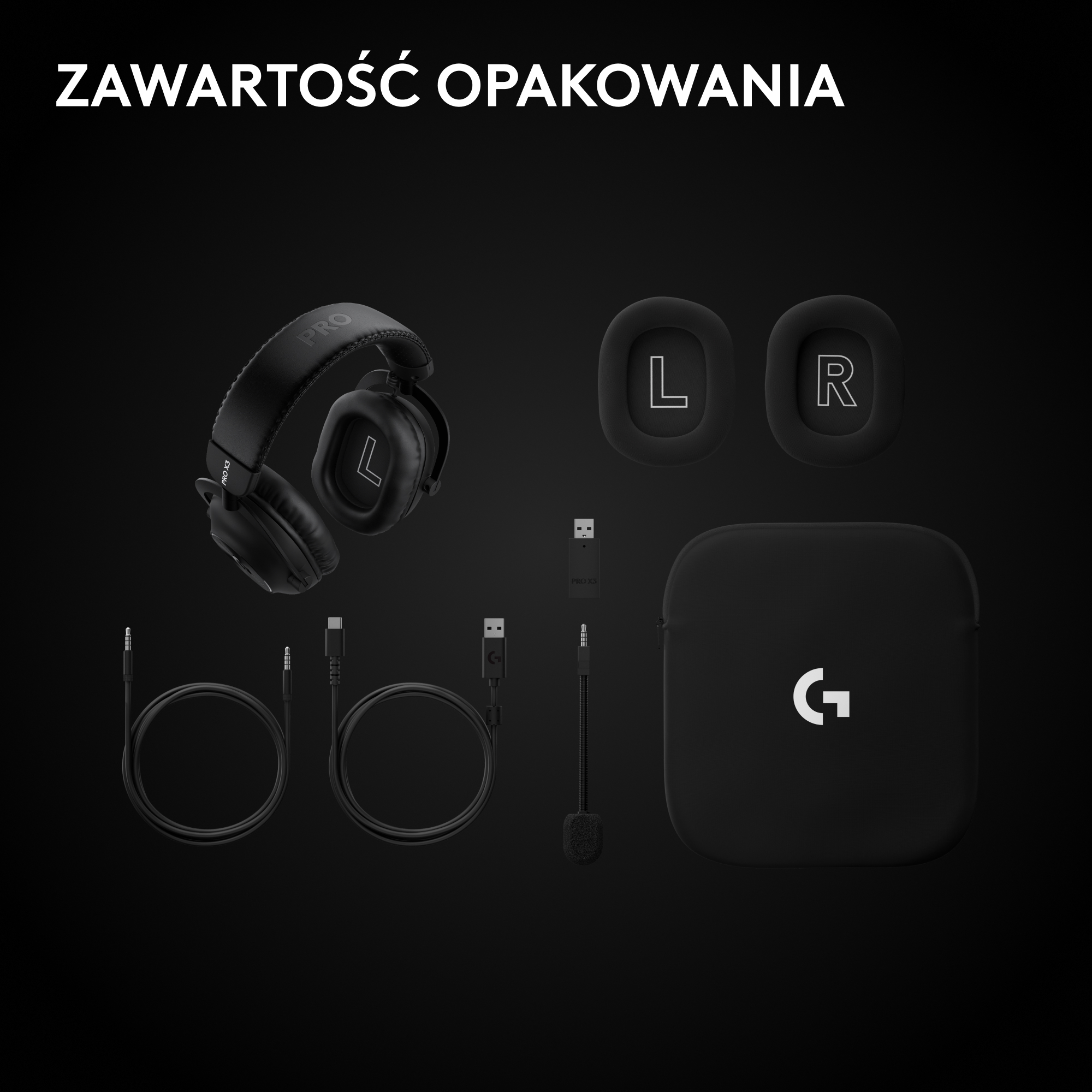 Słuchawki LOGITECH Pro X3 Lightspeed Czarny