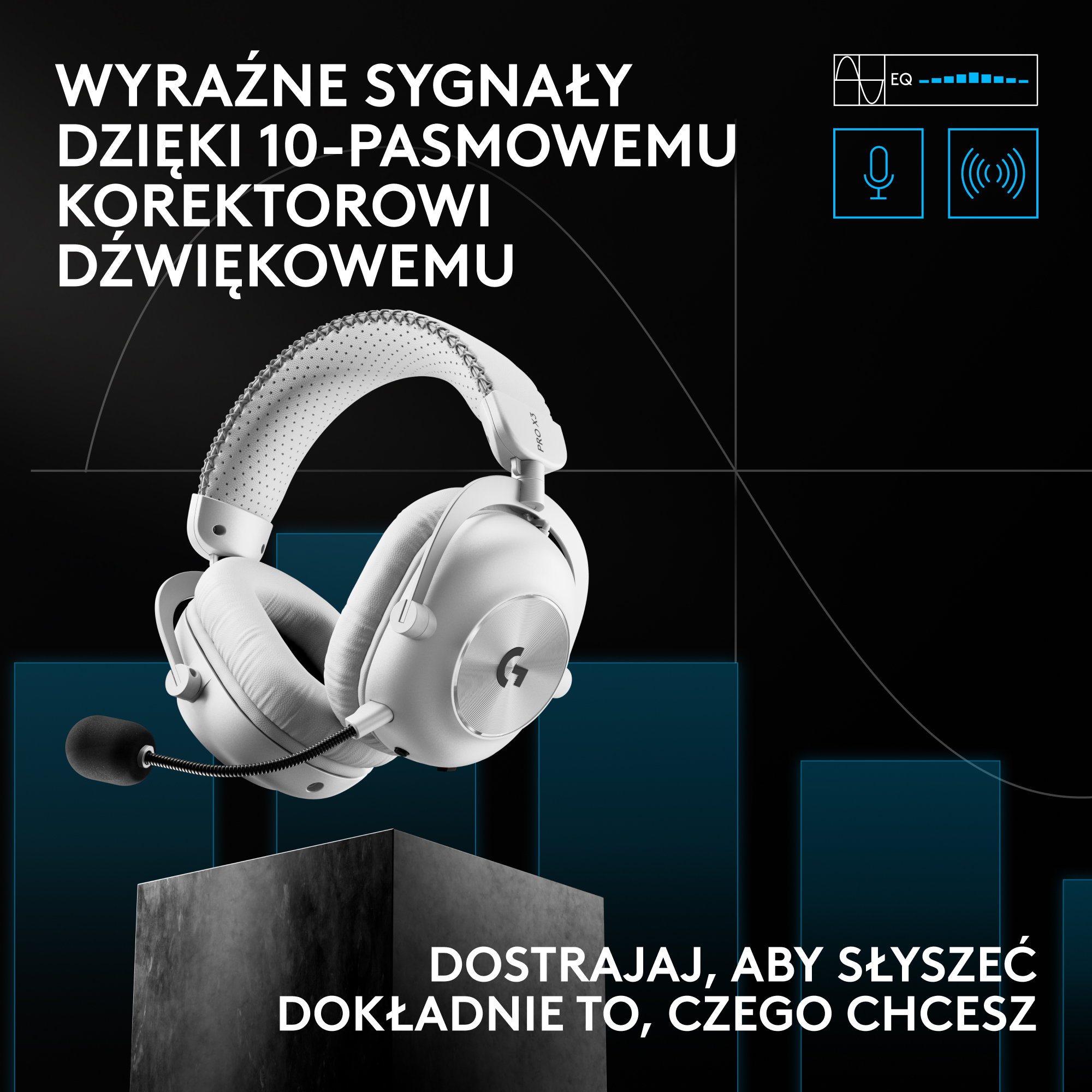 Słuchawki LOGITECH Pro X3 Lightspeed Biały