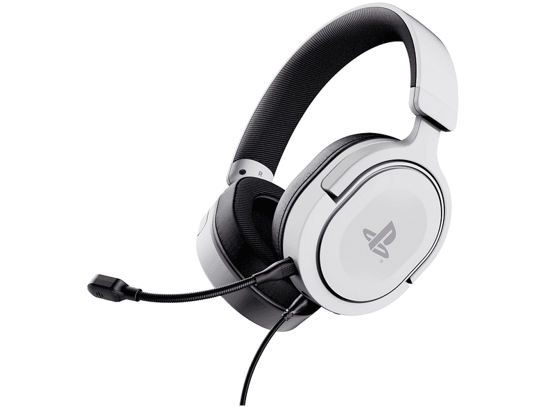 TRUST GXT498W FORTA HEADSET PS5 CUFFIE, White/Black