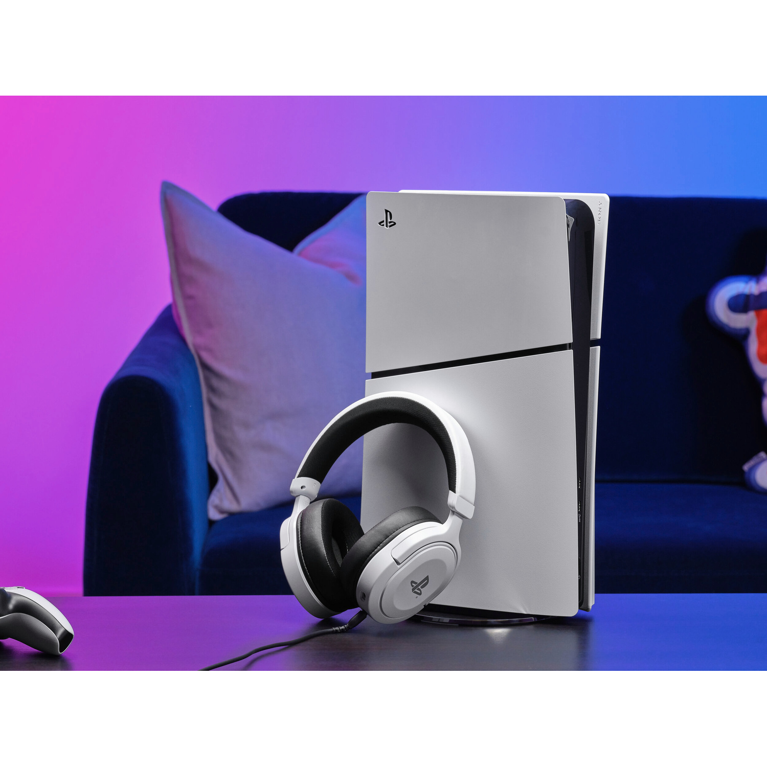 TRUST GXT498W FORTA HEADSET PS5 CUFFIE, White/Black
