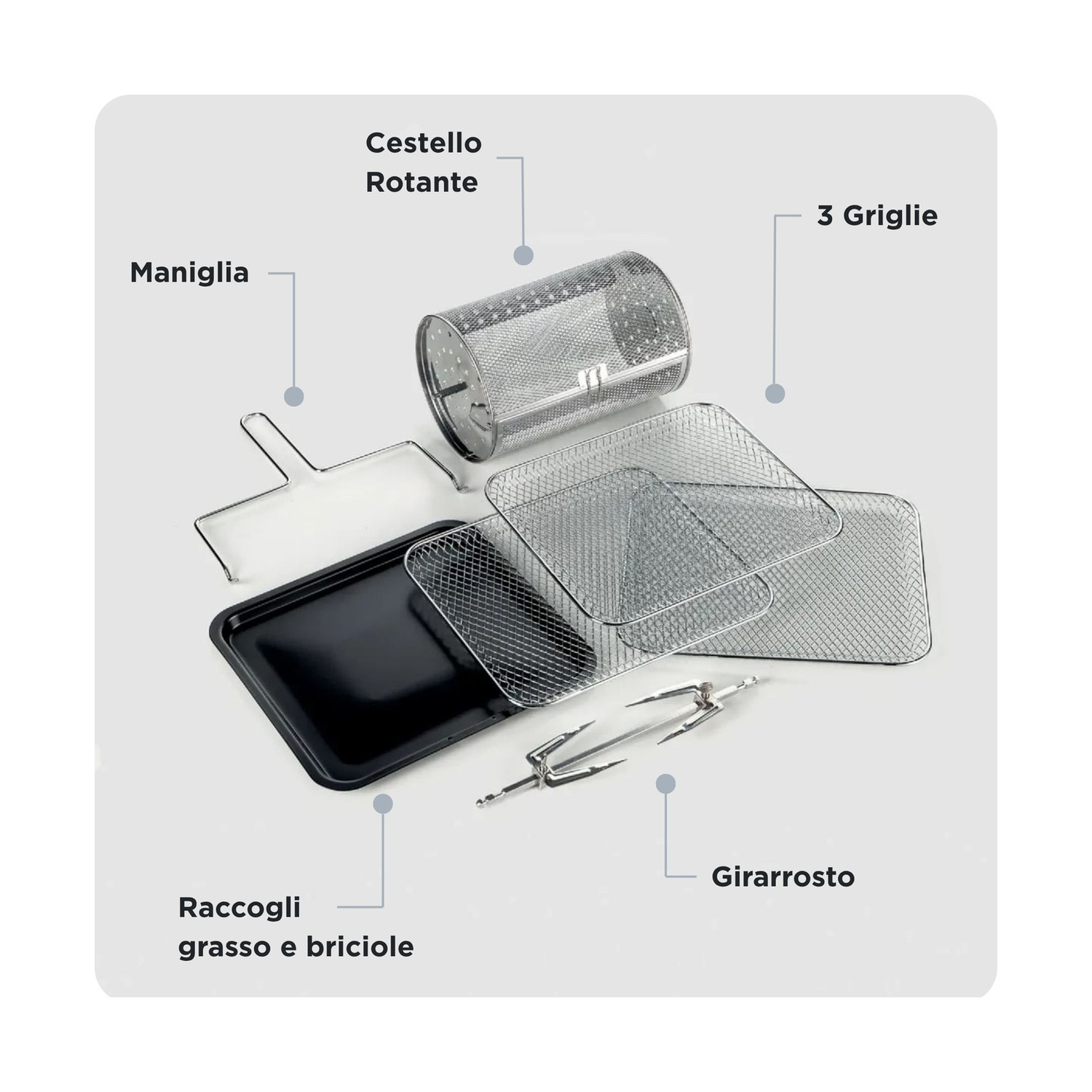 ARIETE FRIGGITRICE AD ARIA FRIGGITRICE AD ARIA, capacità 11 l, Max potenza 2000 W, NERO