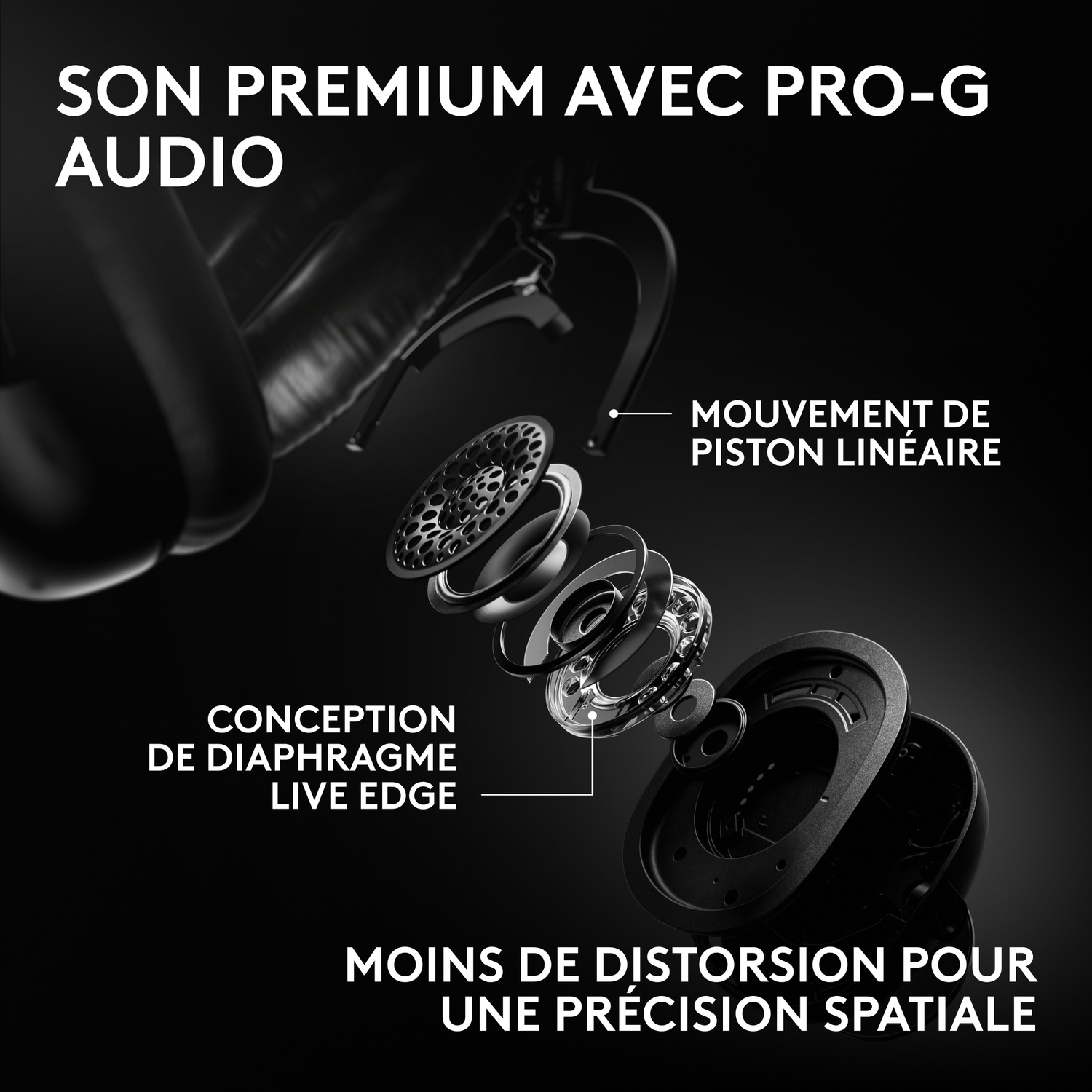 LOGITECH G PRO X3 LIGHTSPEED Over-ear Casque gaming Noir
