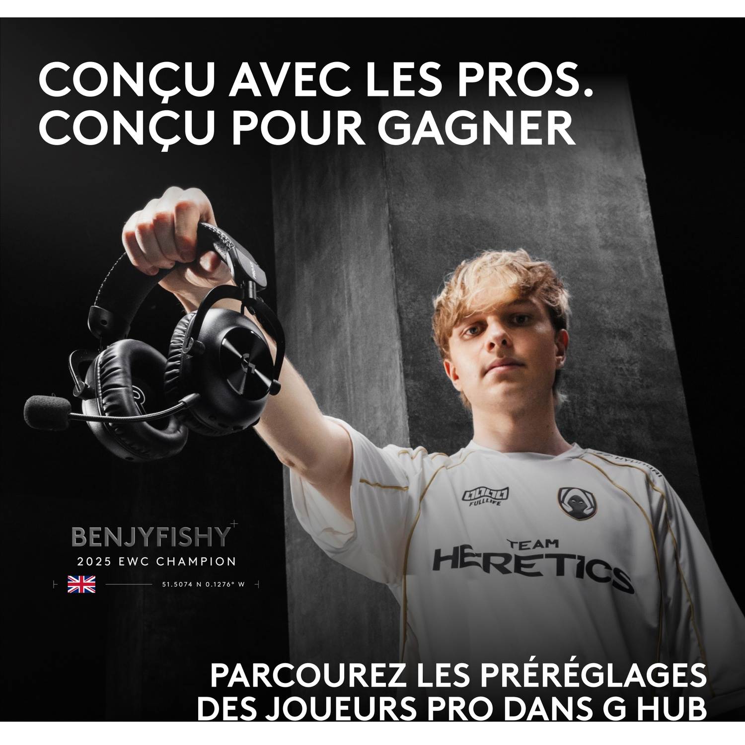 LOGITECH G PRO X3 LIGHTSPEED Over-ear Casque gaming Noir