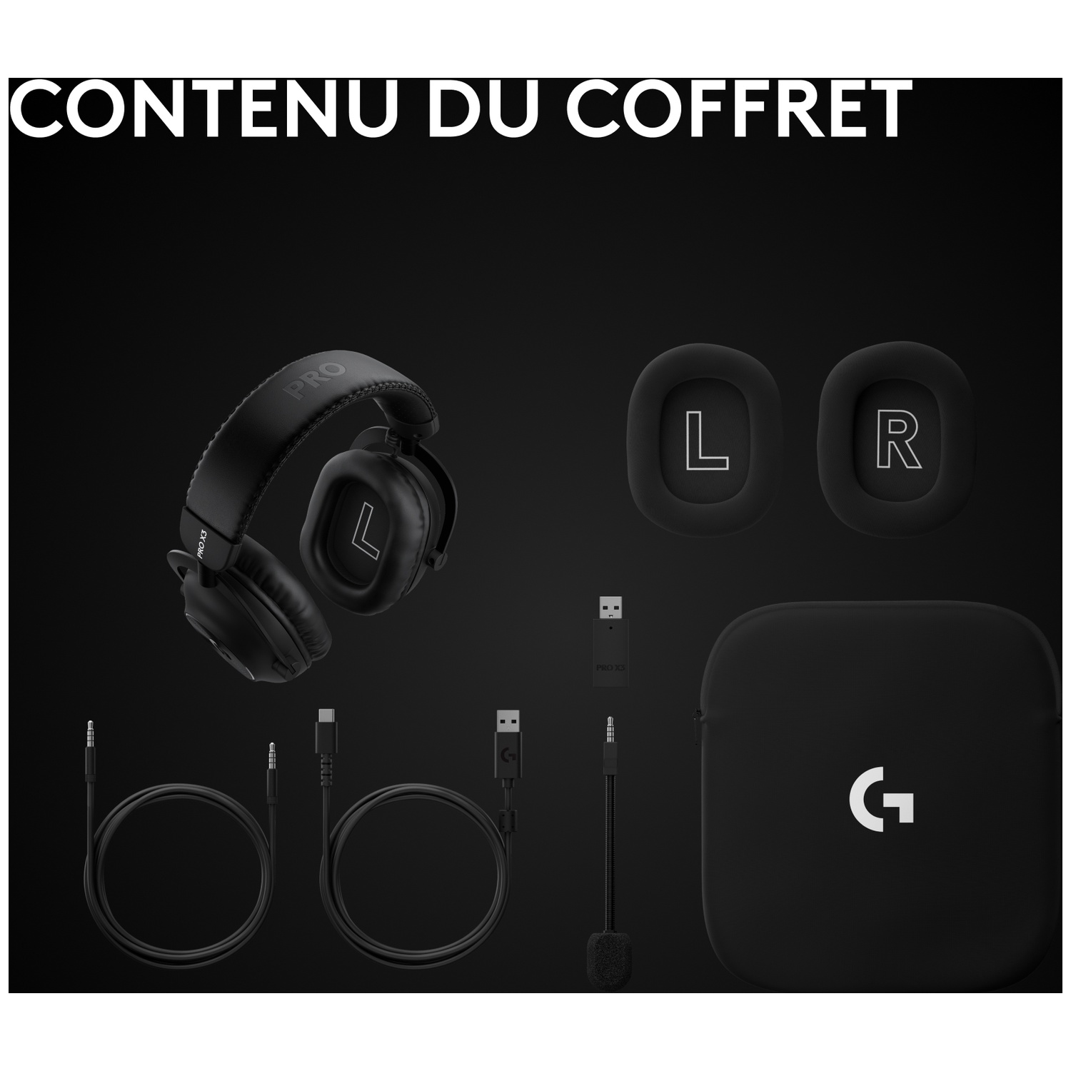 LOGITECH G PRO X3 LIGHTSPEED Over-ear Casque gaming Noir