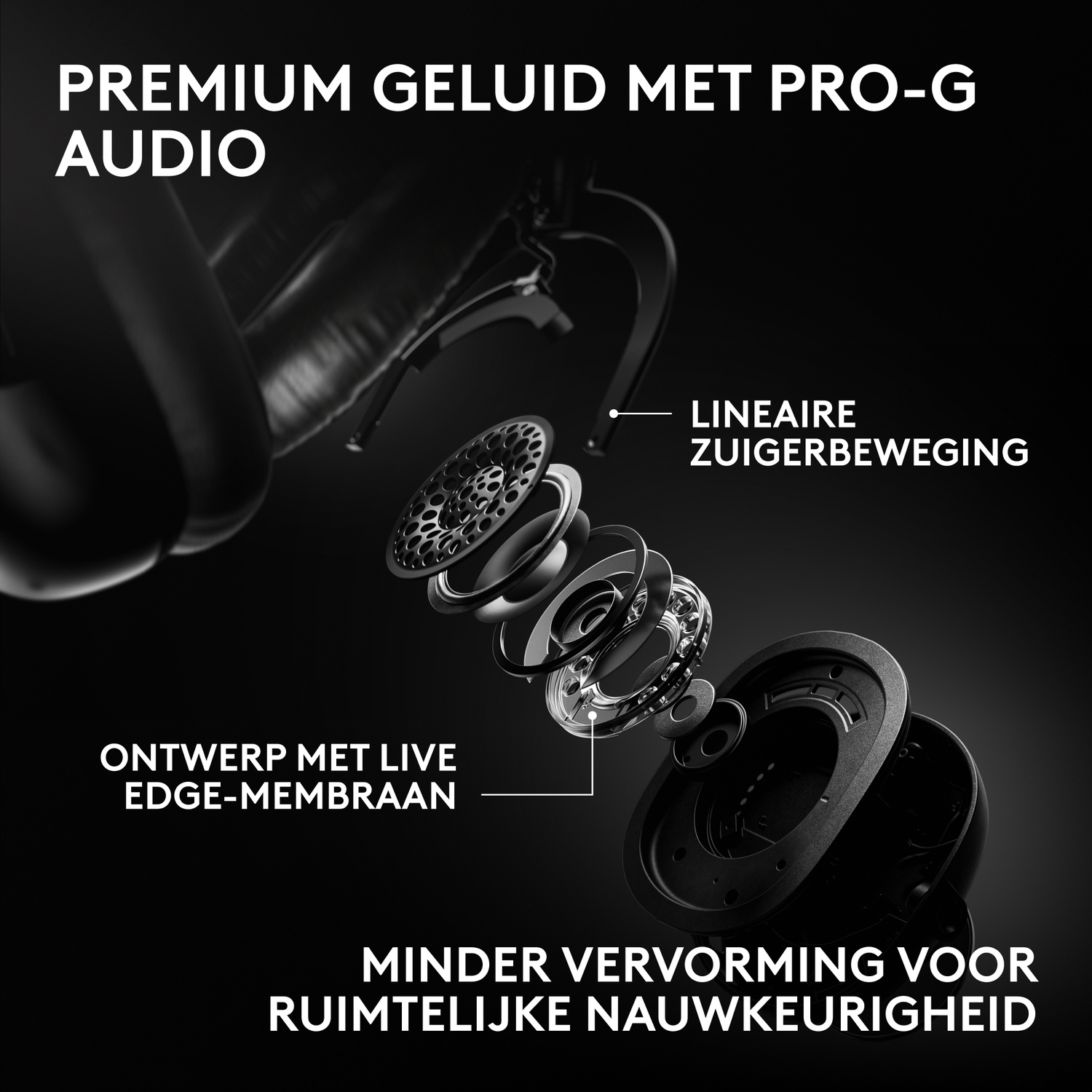 LOGITECH G PRO X3 LIGHTSPEED Over-ear Gaming-headset Zwart