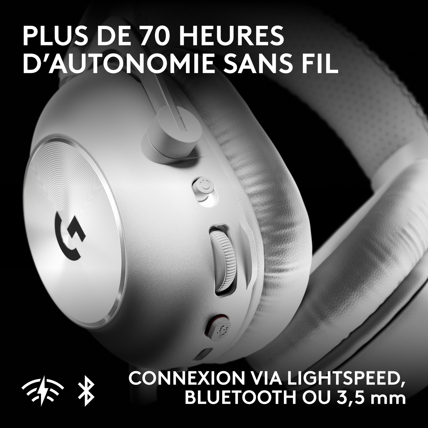 LOGITECH G PRO X3 LIGHTSPEED Over-ear Casque gaming Blanc